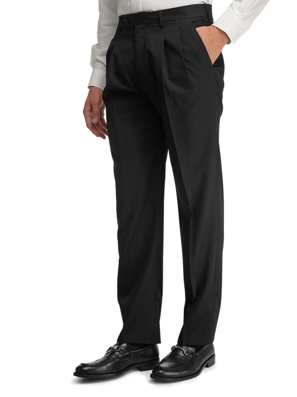 Alternate Image of Wool Gabardine Pants-3#model_pleated front