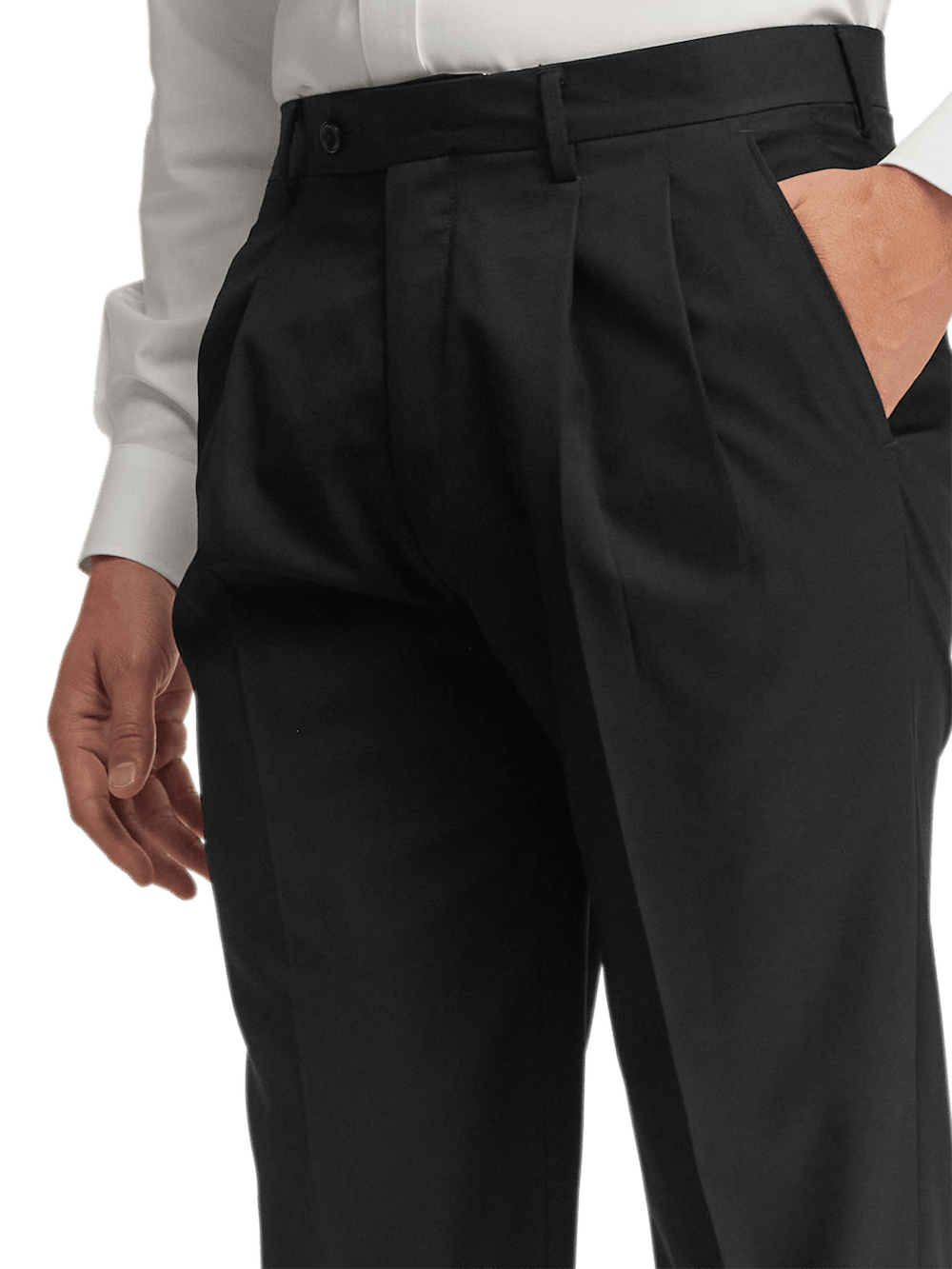 Alternate Image of Wool Gabardine Pants-4#model_pleated front