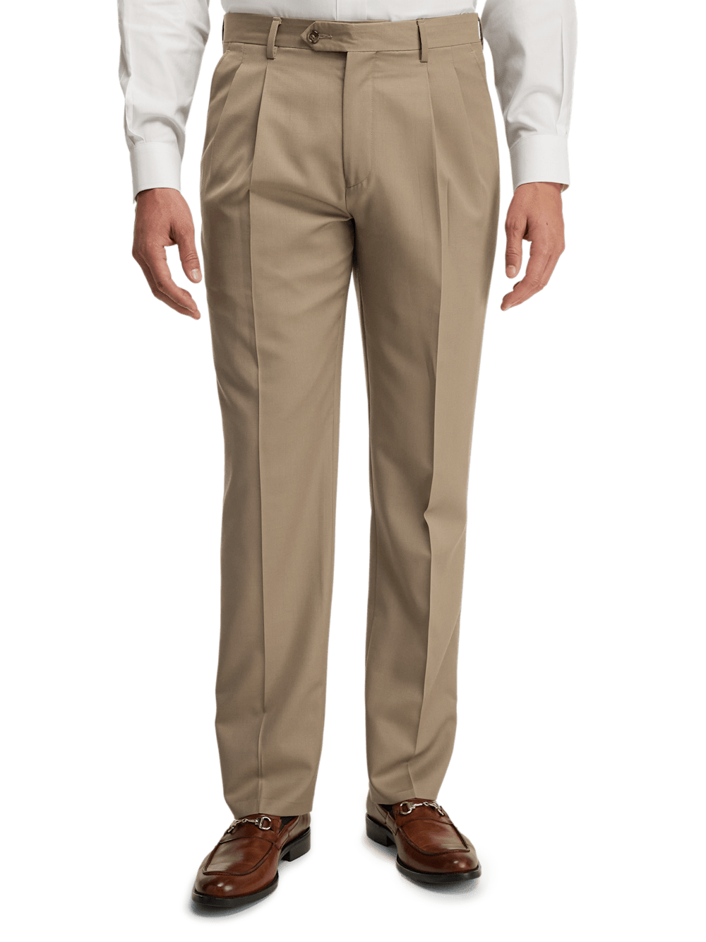 Alternate Image of Wool Gabardine Pants-1#model_pleated front