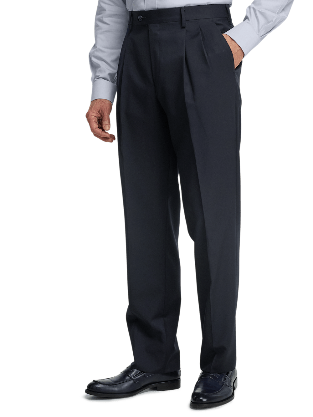 Alternate Image of Wool Gabardine Pants-3#model_pleated front