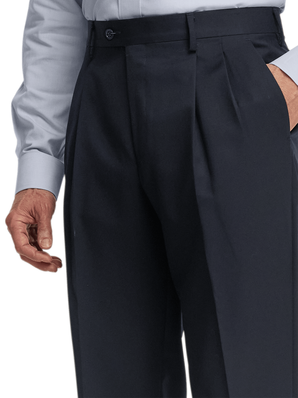 Alternate Image of Wool Gabardine Pants-4#model_pleated front