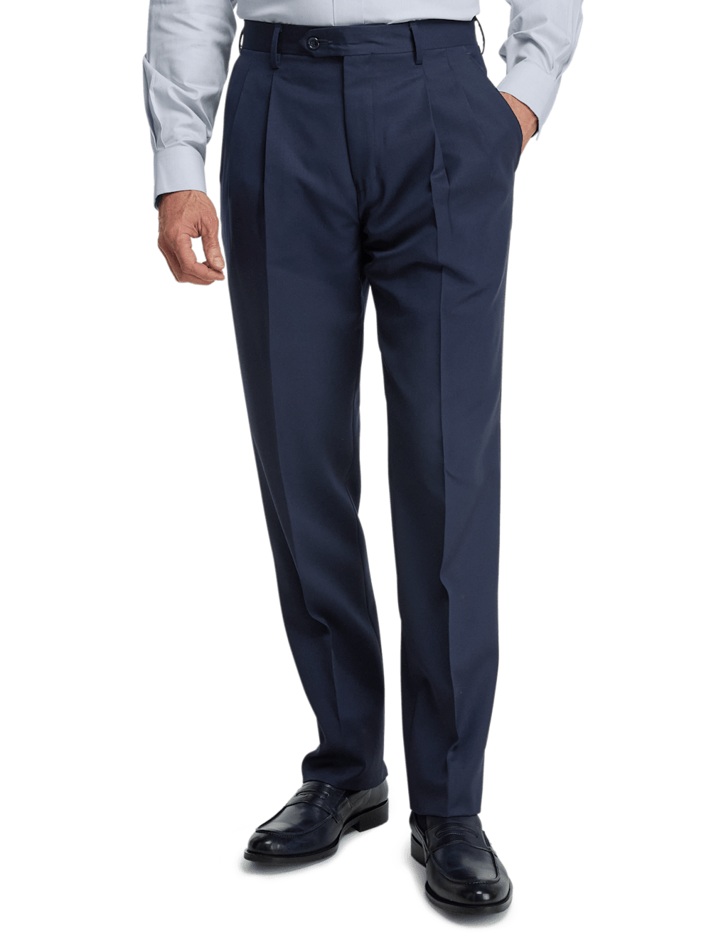 Alternate Image of Wool Gabardine Pants-1#model_pleated front