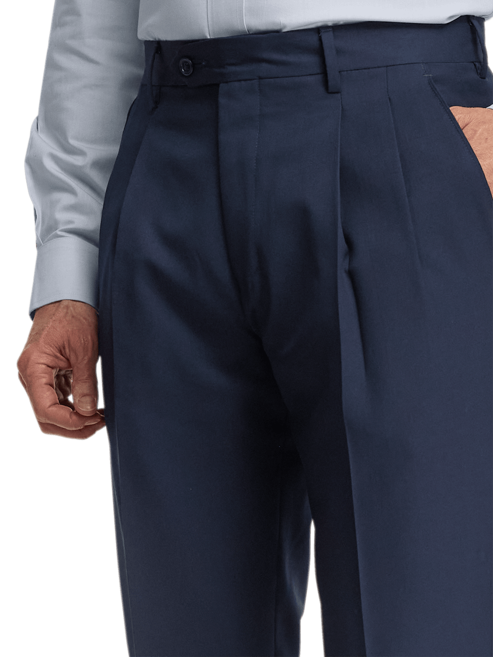 Alternate Image of Wool Gabardine Pants-4#model_pleated front