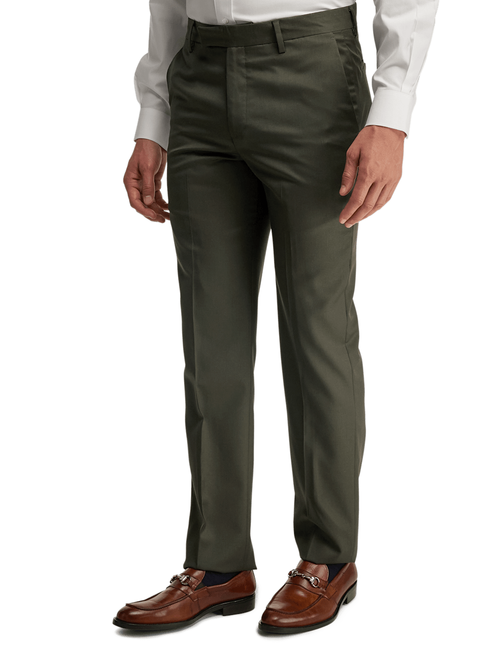 Alternate Image of Wool Gabardine Pants-3#model_flat front