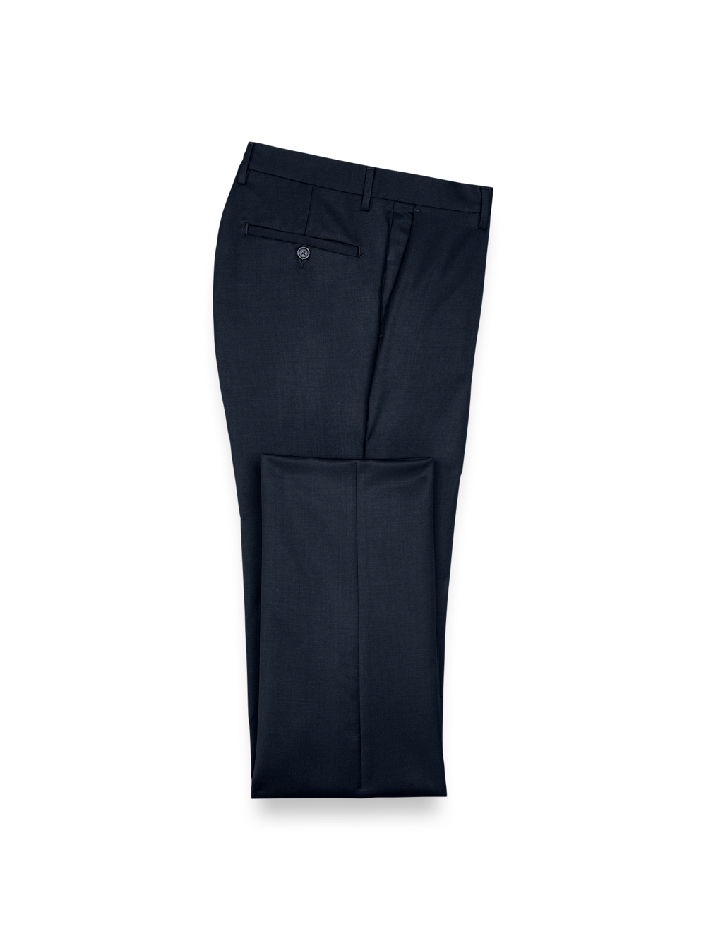 Product Image of Wool Gabardine Pants-Dark Navy#model_flat front