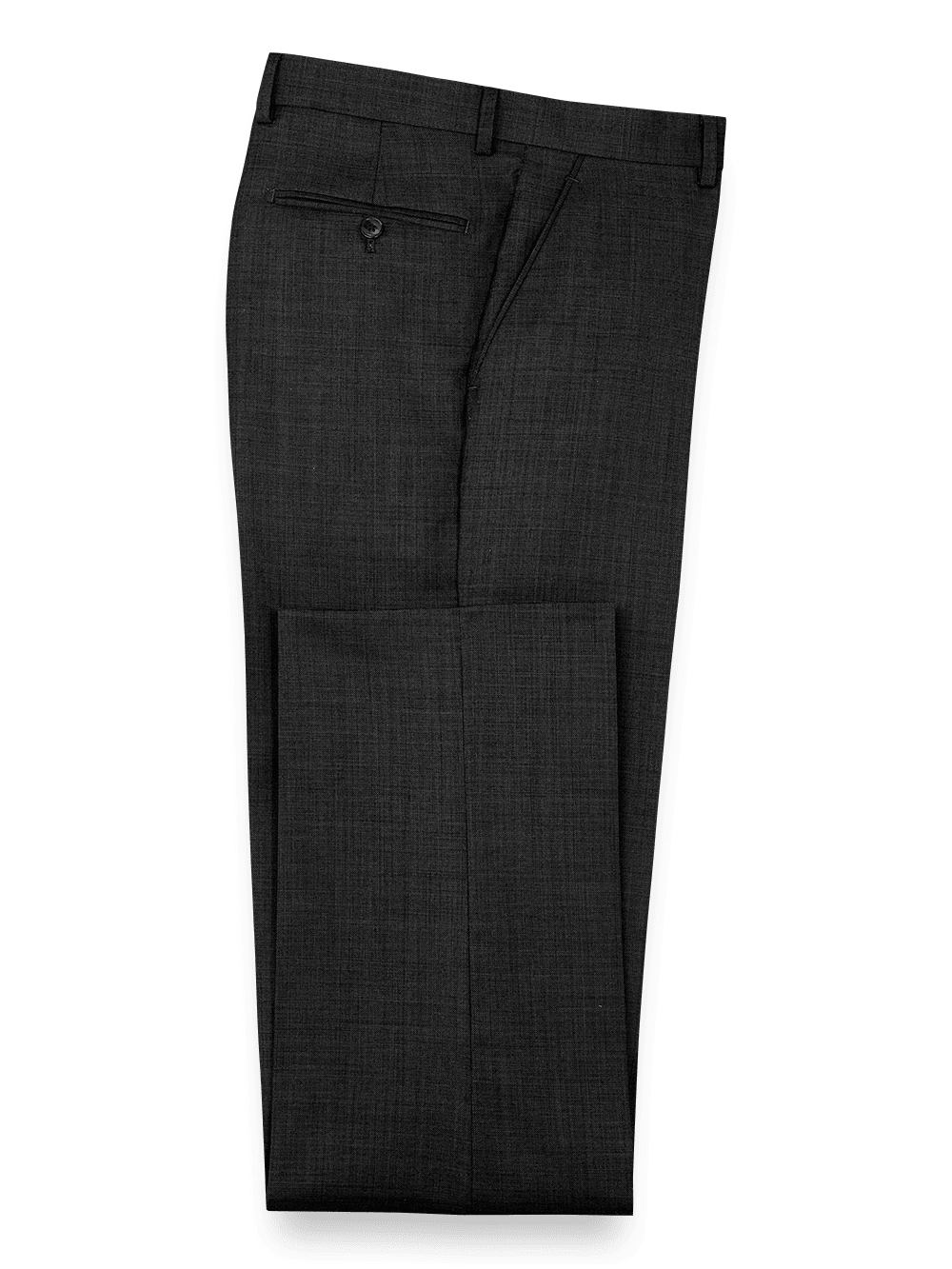 Product Image of Sharkskin Flat Front Pants-Black#model_flat front