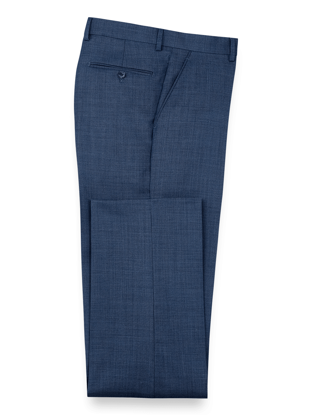 Product Image of Sharkskin Flat Front Pants-Navy#model_flat front