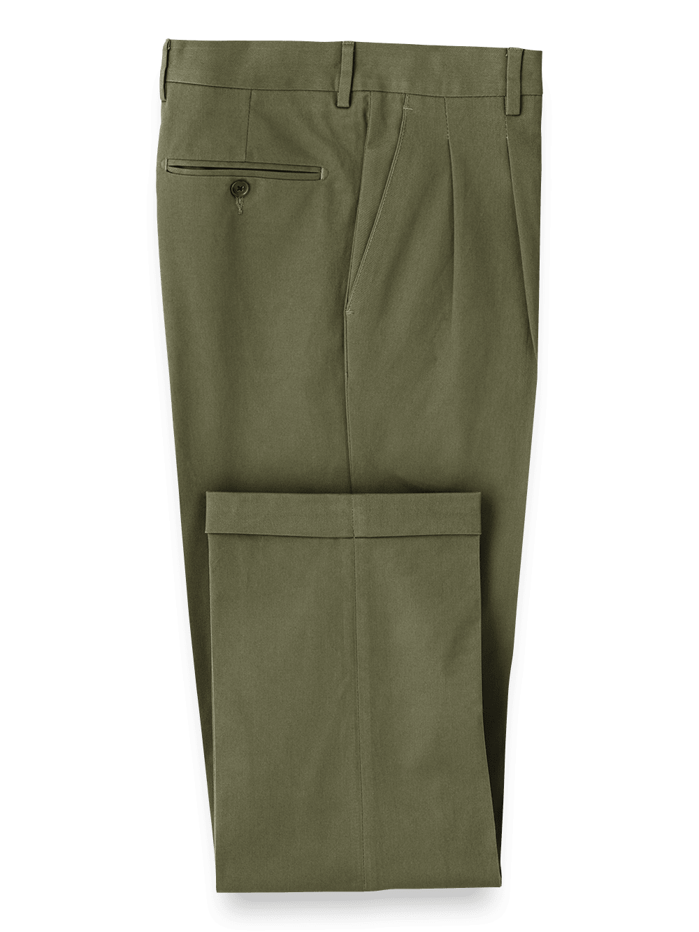 Product Image of Cotton Stretch Twill Pants-1#model_pleated front