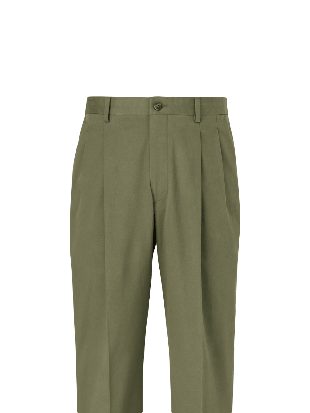 Alternate Image of Cotton Stretch Twill Pants-1#model_pleated front