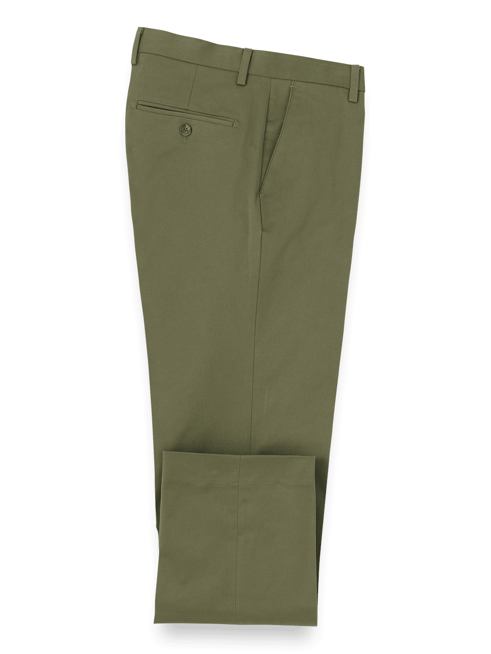 Product Image of Cotton Stretch Twill Pants-Olive#model_flat front