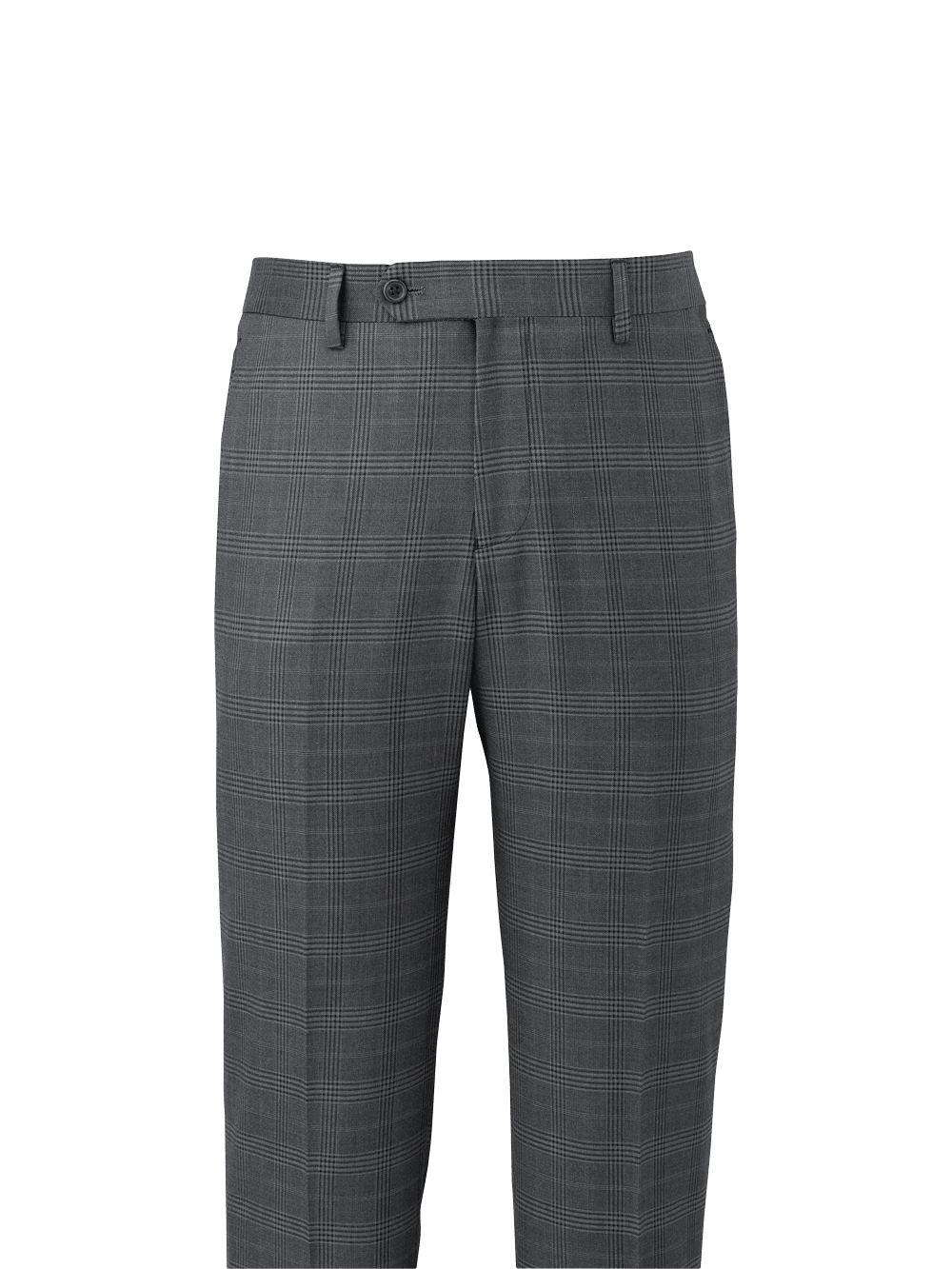 Alternate Image of Microfiber Plaid Flat Front Pants-1#model_flat front