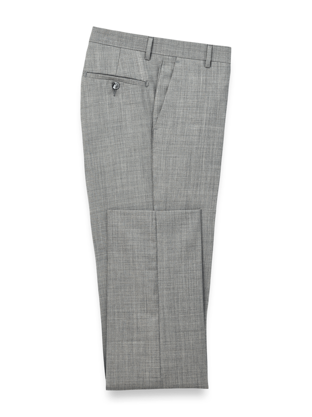Product Image of Wool Sharkskin Pants-Grey#model_flat front