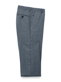 Wool Sharkskin Pants - Blue