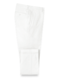 Cotton Stretch Twill Pants - White
