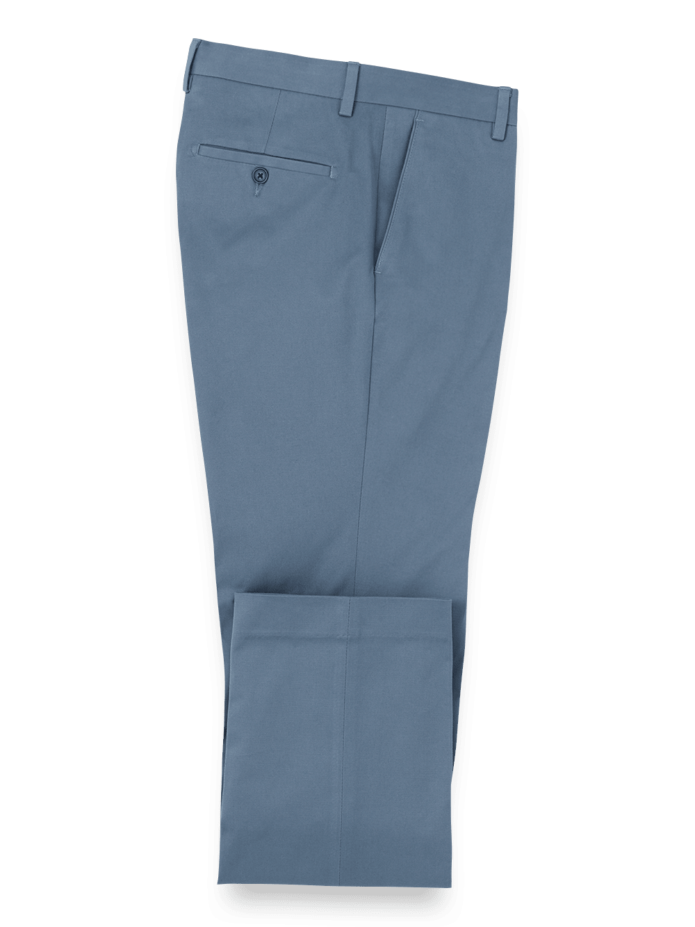 Product Image of Cotton Stretch Twill Pants-Blue#model_flat front