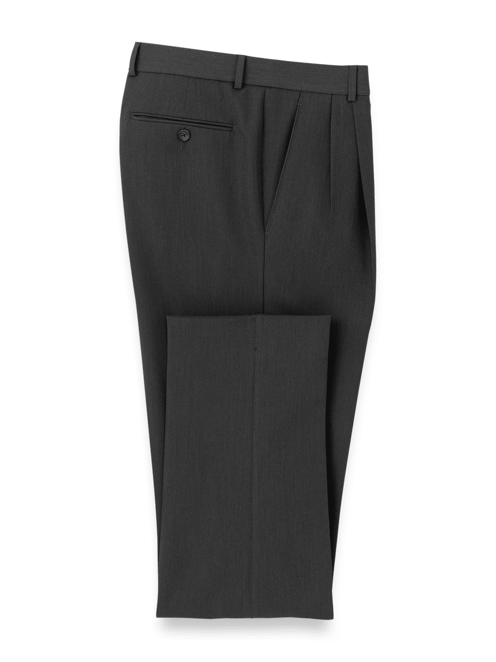 Product Image of Comfort Stretch Travel Pants-Charcoal#model_pleated front