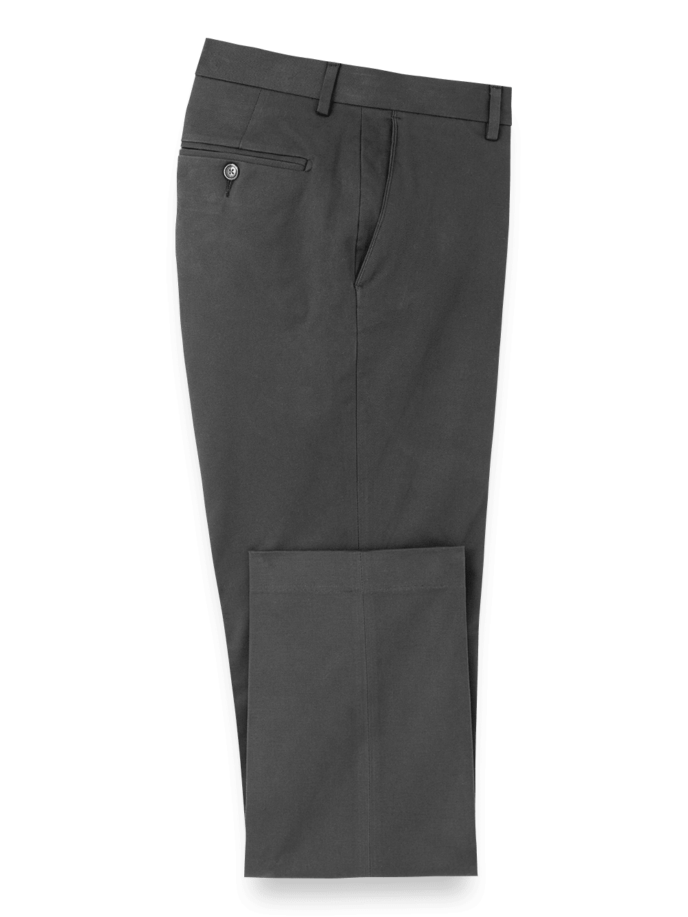 Product Image of Cotton Stretch Twill Pants-Charcoal#model_flat front