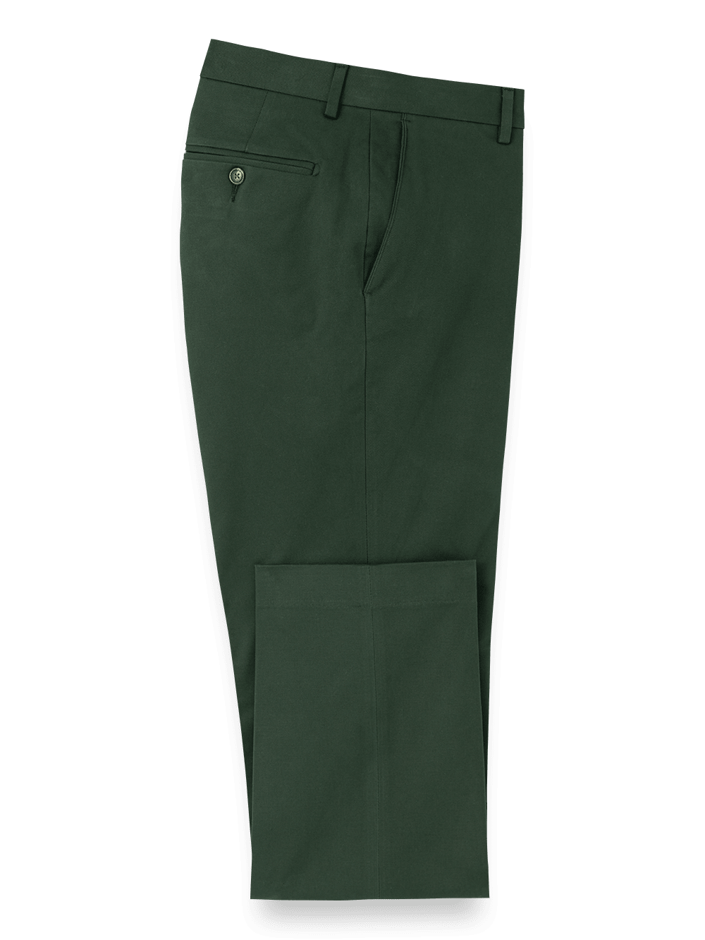 Product Image of Cotton Stretch Twill Pants-Dark Green#model_flat front