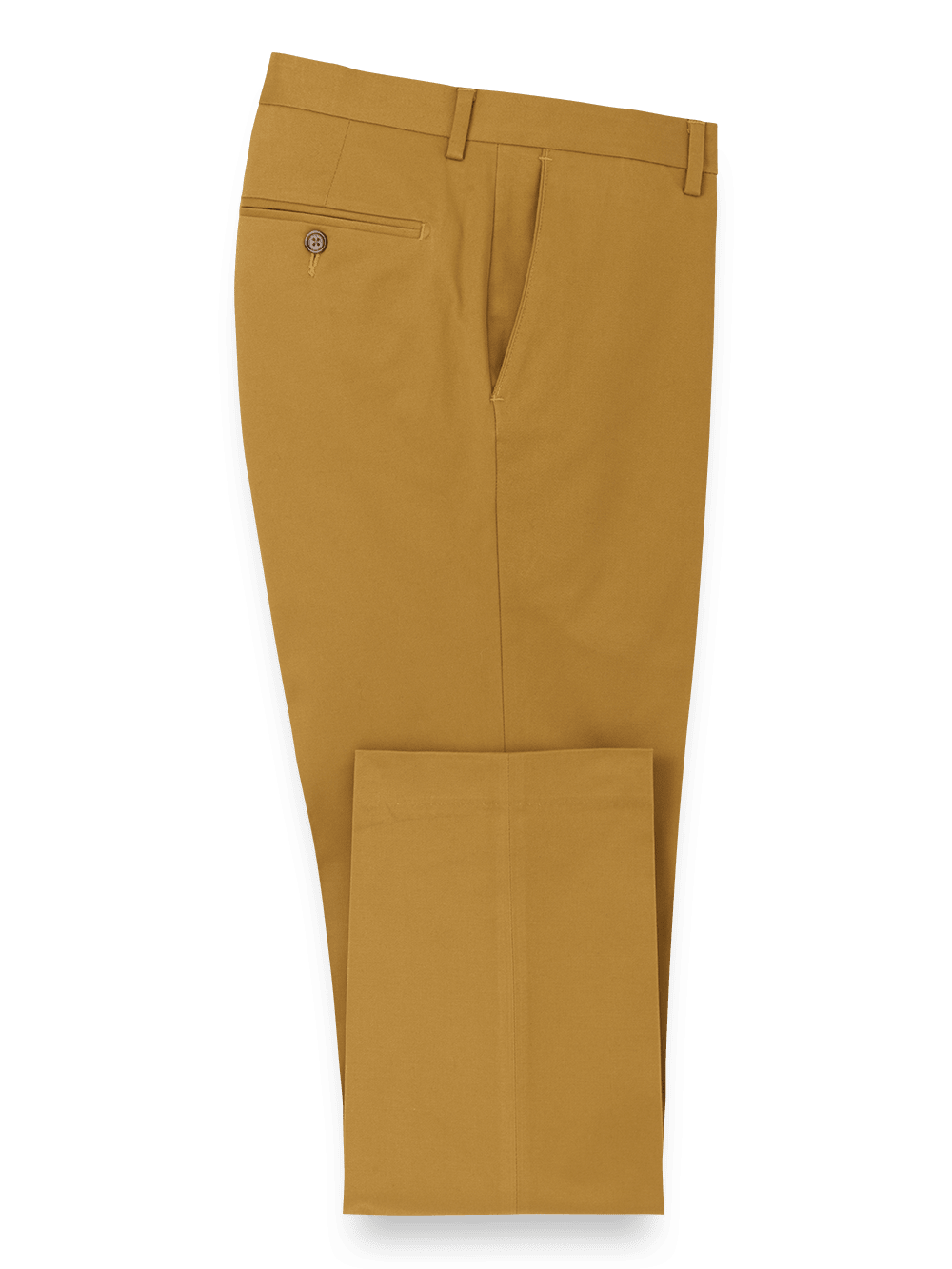 Product Image of Cotton Stretch Twill Pants-Dark Gold#model_flat front