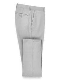Wool Gabardine Pants - Light Grey