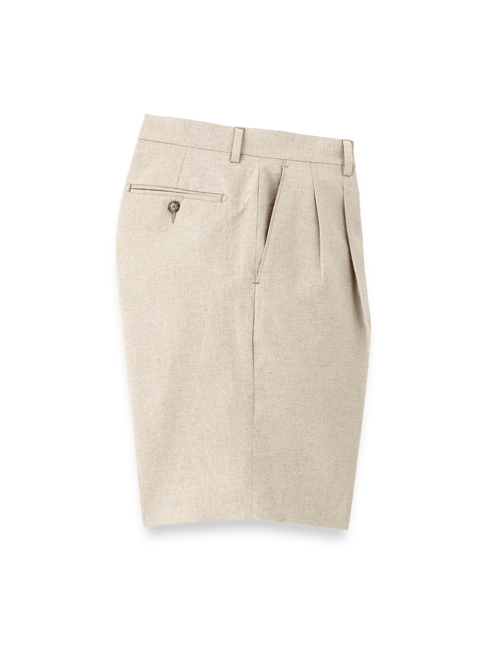 Product Image of Linen / Cotton Shorts-Natural#model_pleated front