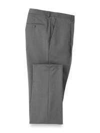 Wool Single Pleat Pants - Grey