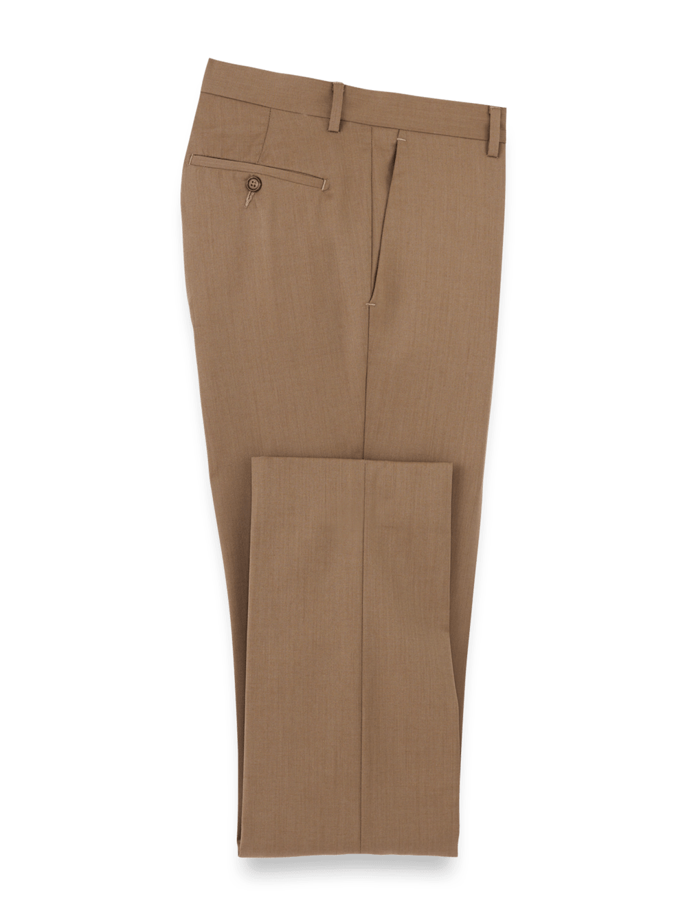 Product Image of Wool Gabardine Pants-Light Brown#model_flat front