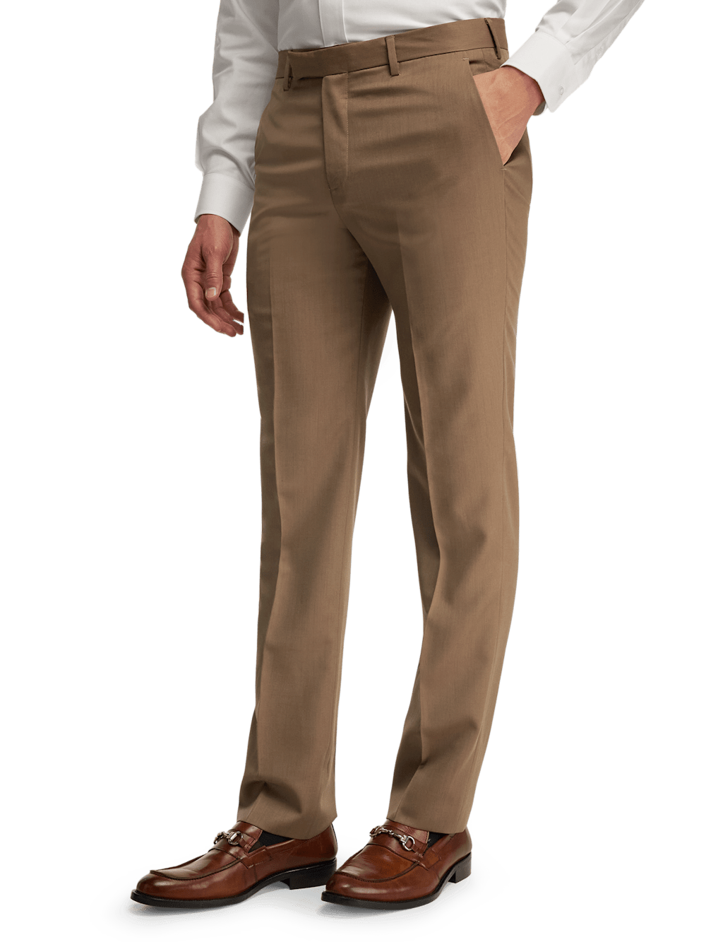 Alternate Image of Wool Gabardine Pants-3#model_flat front