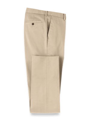 Non-Iron Cotton Stretch Twill Pant - Tan