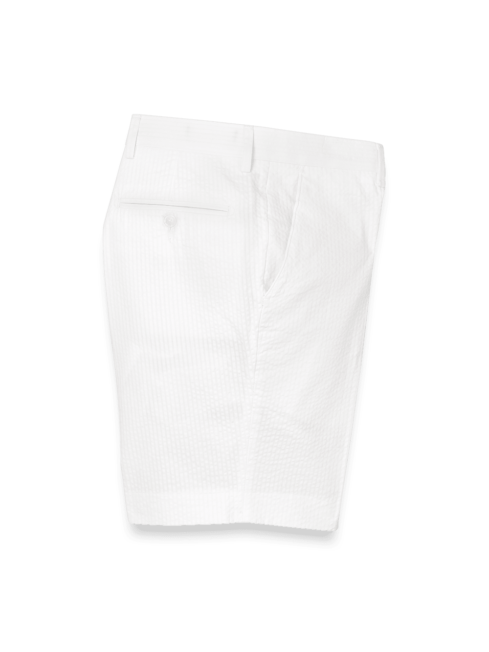 Product Image of Cotton Seersucker Shorts-White#model_flat front