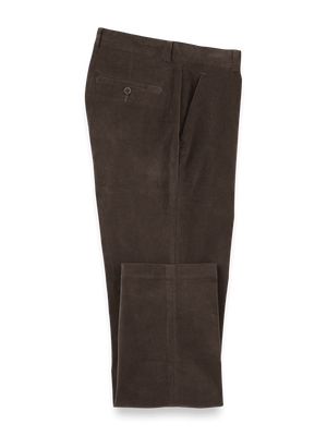 Cotton Stretch Corduroy Pants - Dark Brown