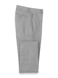 Linen Chambray Twill Pants - Grey
