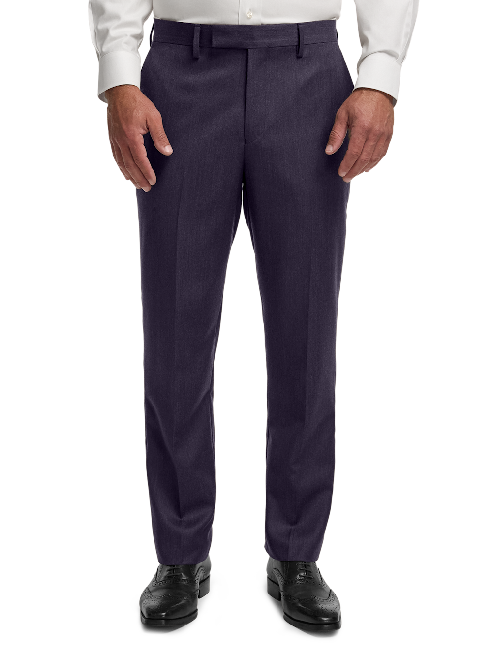 Alternate Image of Wool Flannel Solid Pants-2#model_flat front