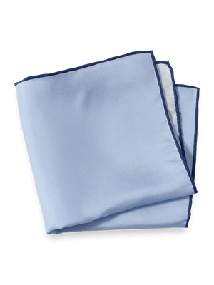 Solid Silk Pocket Square - Light Blue