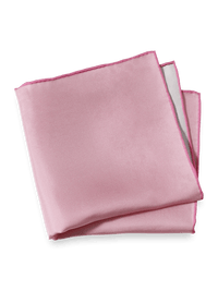 Solid Silk Pocket Square - Pink