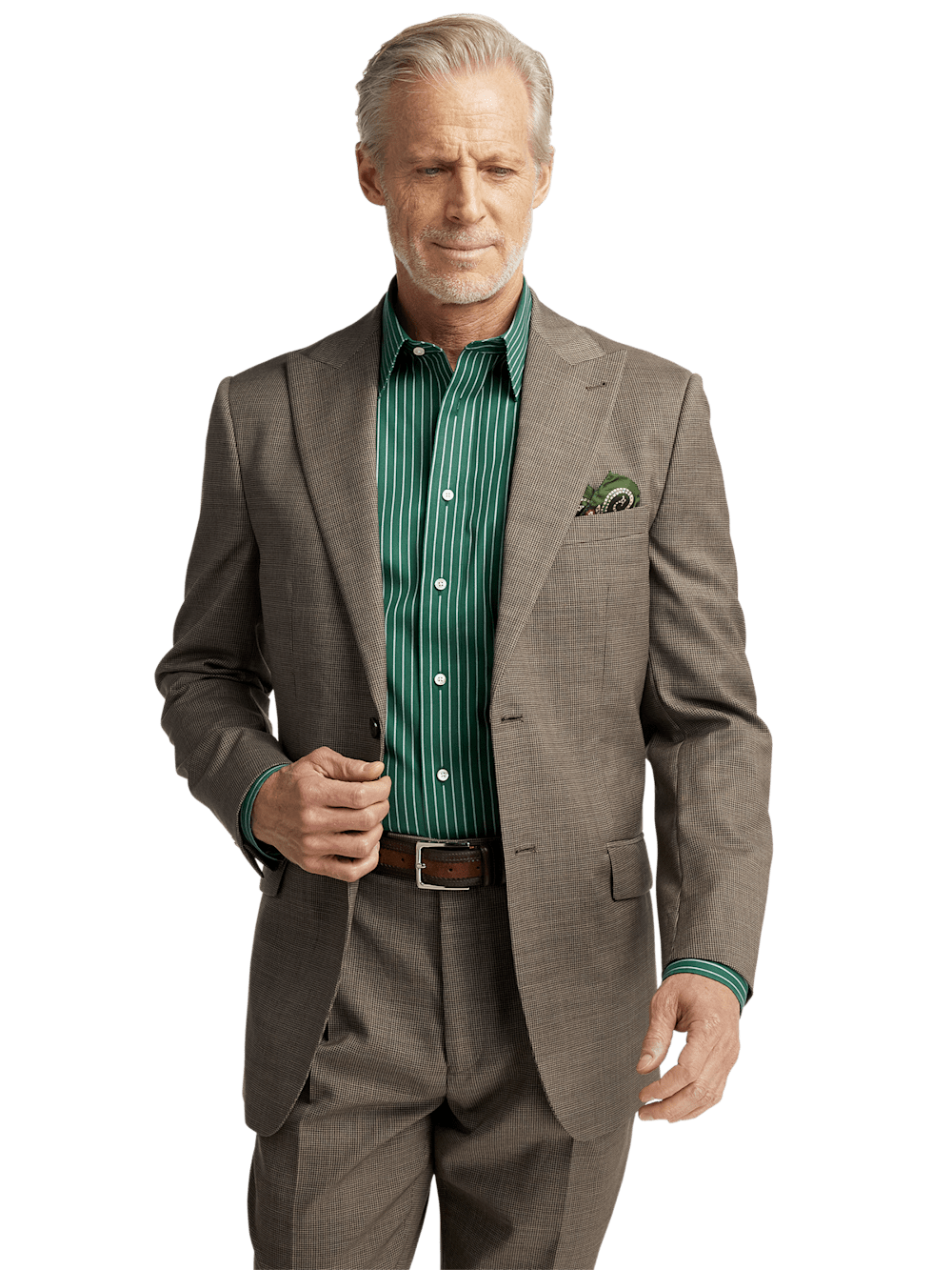 Alternate Image of Wool Stretch Micro Check Peak Lapel Suit Jacket-1