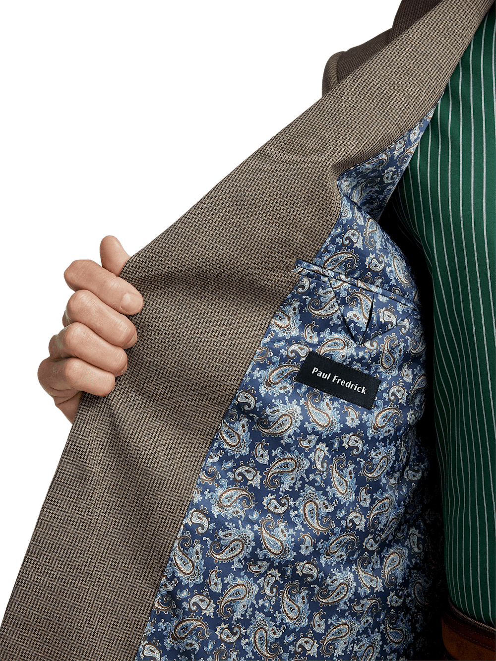 Alternate Image of Wool Stretch Micro Check Peak Lapel Suit Jacket-3