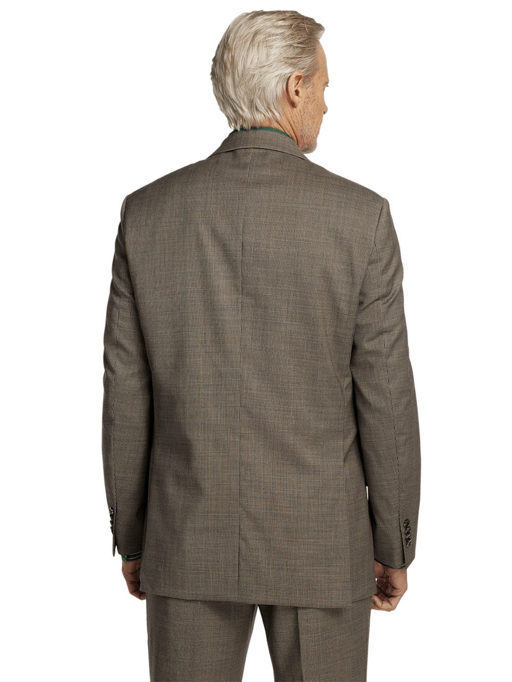 Alternate Image of Wool Stretch Micro Check Peak Lapel Suit Jacket-6