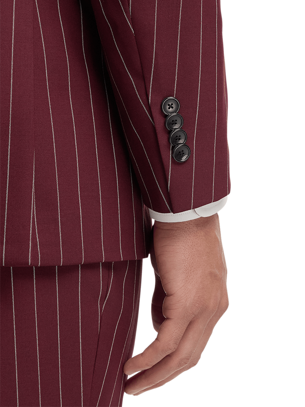 Alternate Image of Wool Stretch Stripe Double Breasted Suit Jacket-2