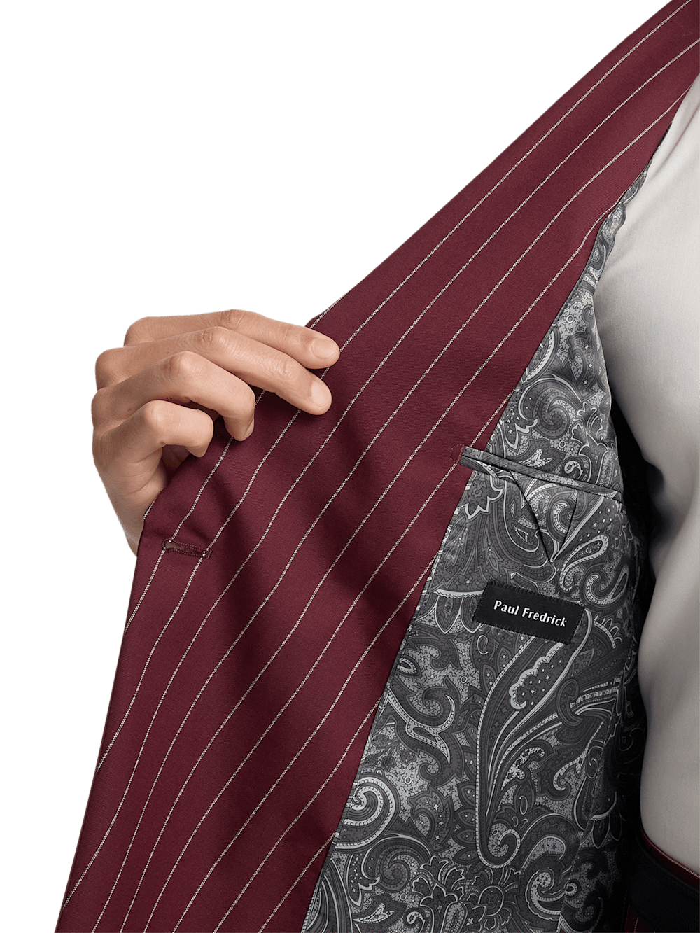 Alternate Image of Wool Stretch Stripe Double Breasted Suit Jacket-3