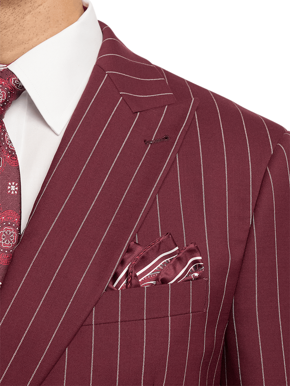 Alternate Image of Wool Stretch Stripe Double Breasted Suit Jacket-5