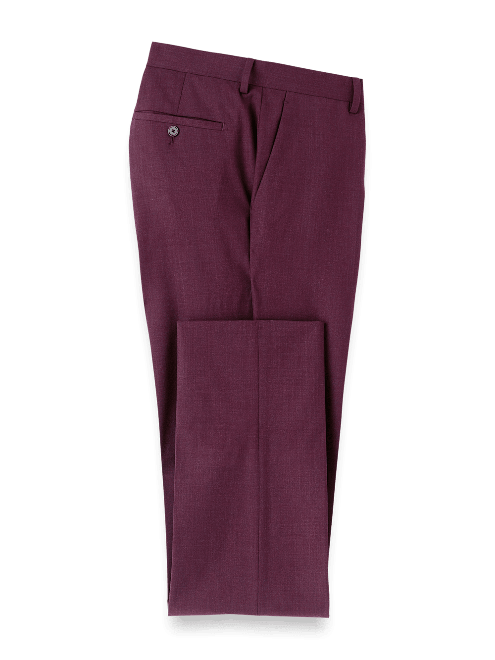 Product Image of Wool Stretch Bengaline Suit Pants-Plum#model_flat front