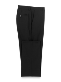 Wool Stretch Bengaline Suit Pants - Black