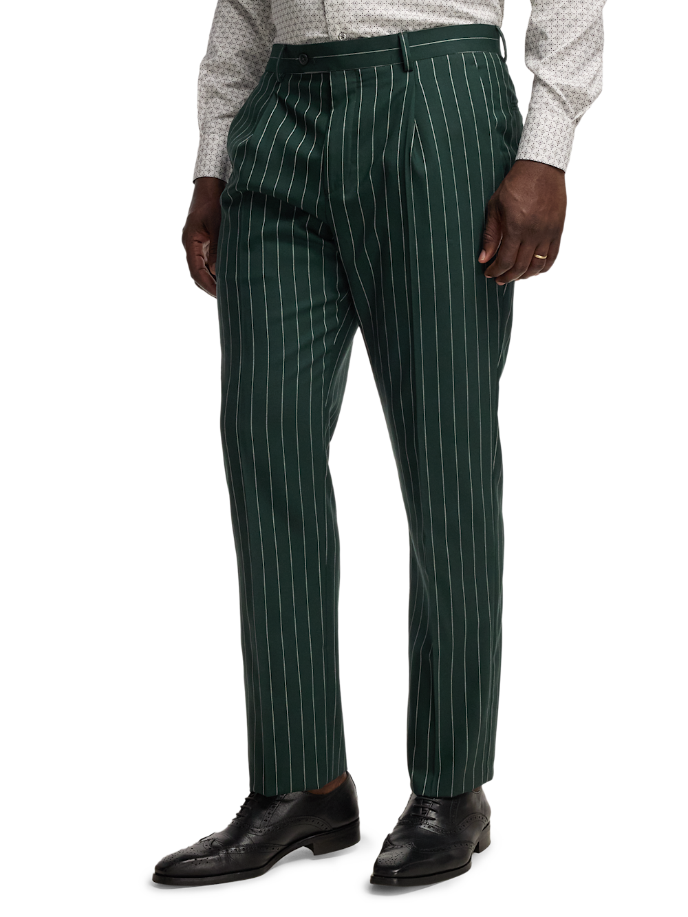 Alternate Image of Wool Stretch Stripe Single Pleat Suit Pants-3