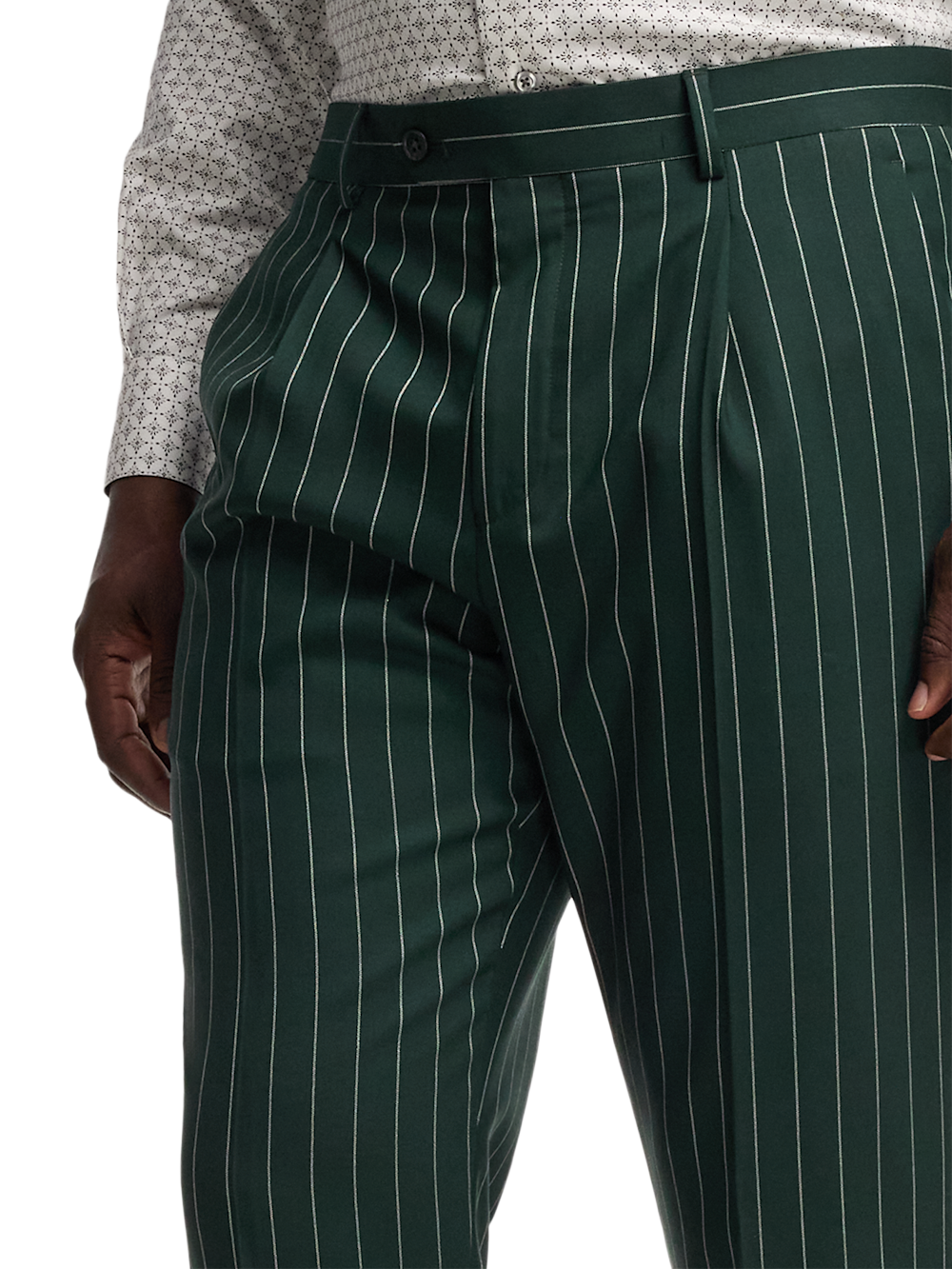 Alternate Image of Wool Stretch Stripe Single Pleat Suit Pants-4