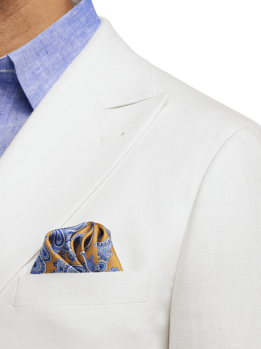 Alternate Image of Linen Blend Double Breasted Peak Lapel Suit Jacket-5