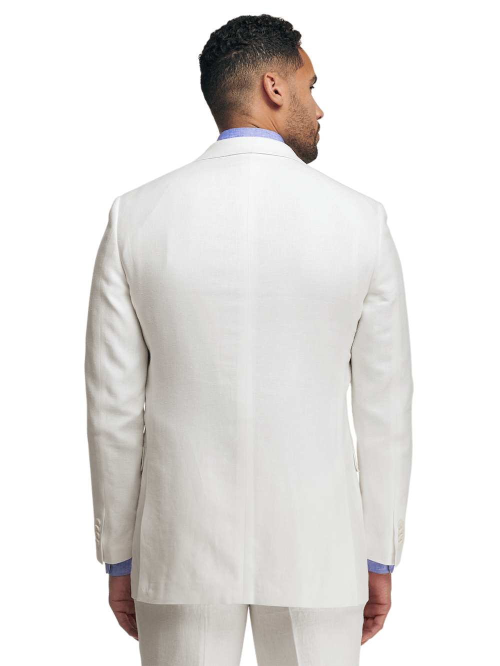 Alternate Image of Linen Blend Double Breasted Peak Lapel Suit Jacket-6