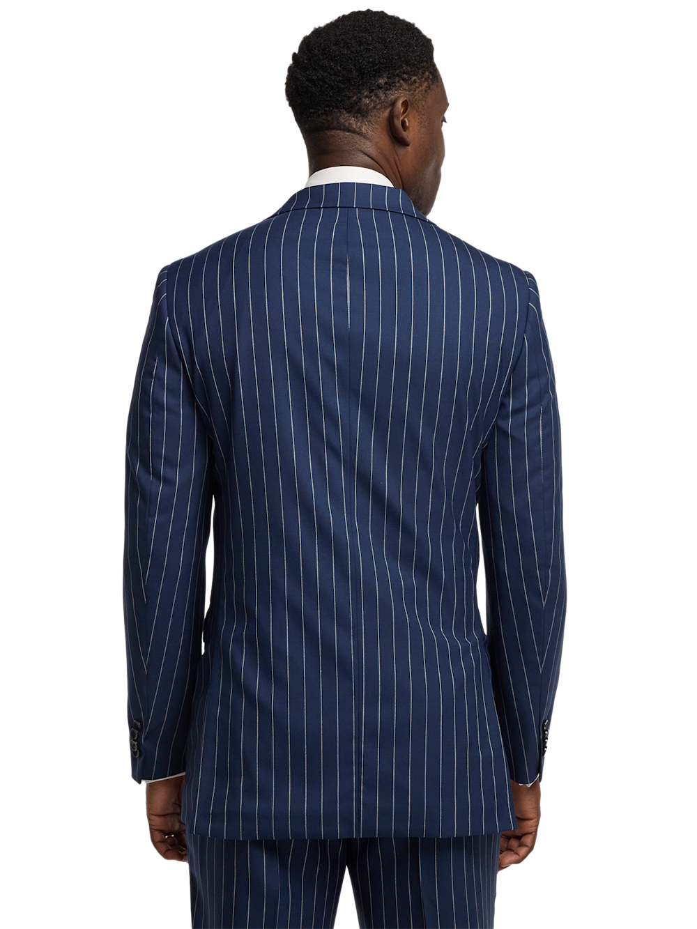 Alternate Image of Wool Stretch Stripe Double Breasted Peak Lapel Suit Jacket-6