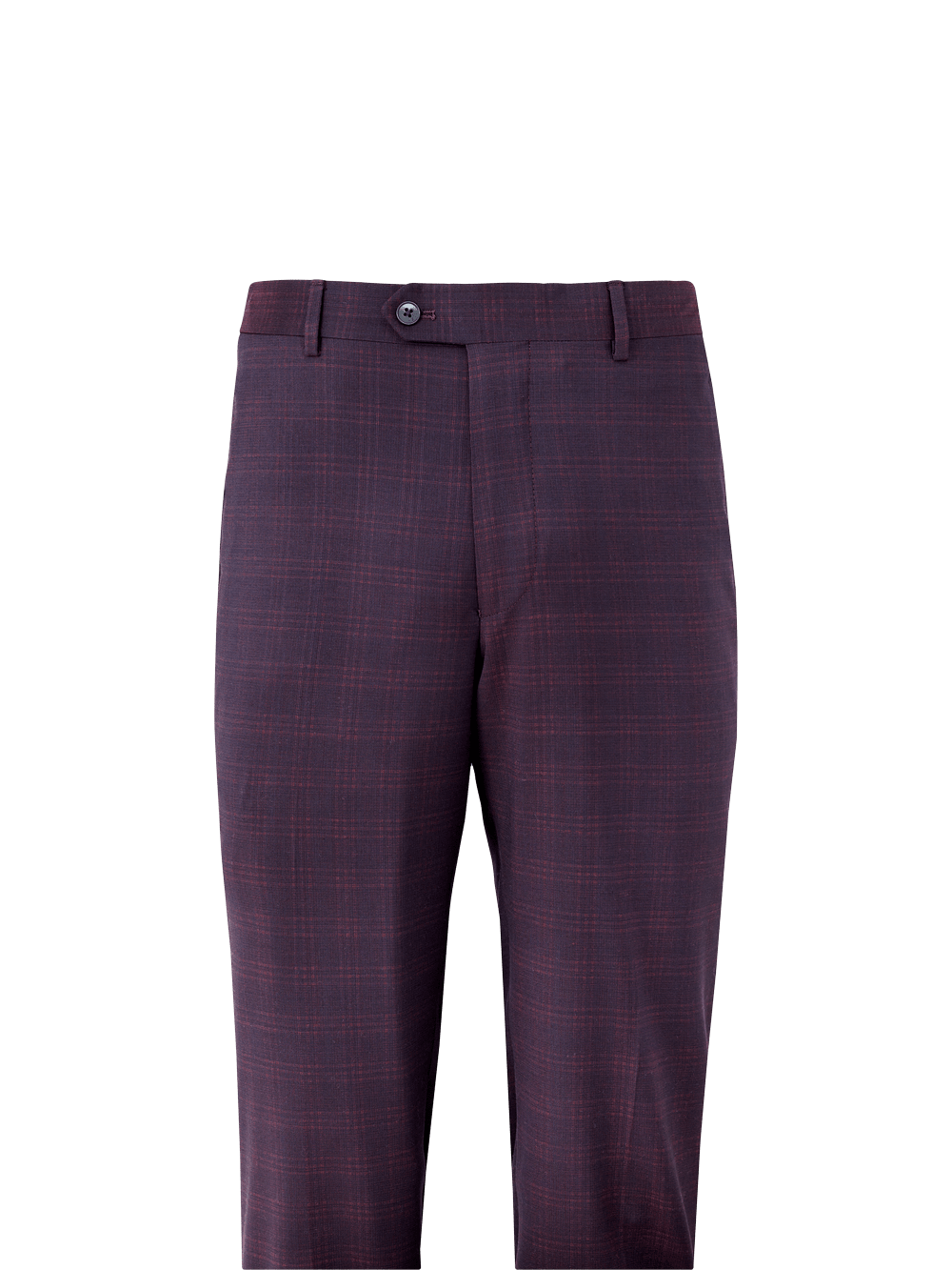 Alternate Image of Italian Wool Plaid Flat Front Suit Pants-1