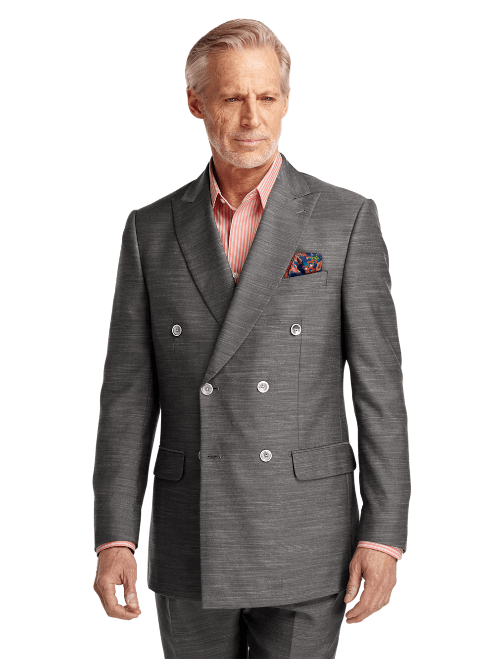 Alternate Image of Performance Blend Double Breasted Peak Lapel Suit Jacket-1